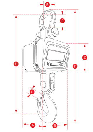 jumbo weigher crane scale dimensions