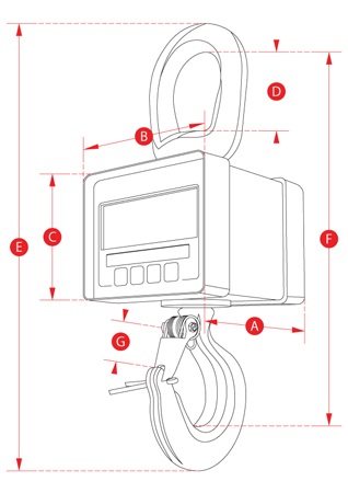 miniwegher plus crane scale dimensions